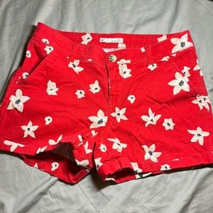 Like new red floral shorts *bogo*
